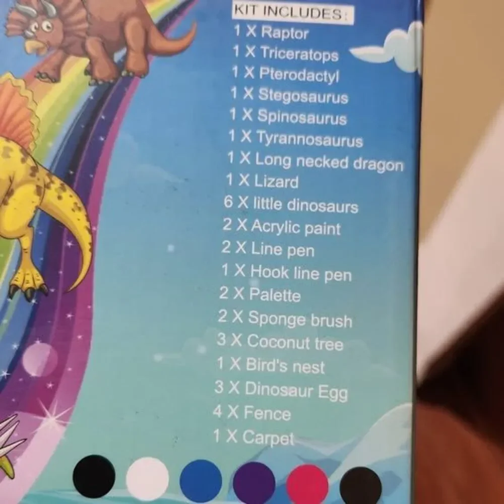 Dinosaur Painting Kit for Kids w/ Dino Trivia-Dinosaur Crafts for Kids T-Rex Set